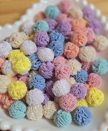 Pompom de malha 1cm (20un)