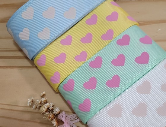 Fita Sanding Coração Rosa