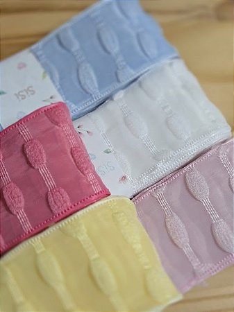 Fita organza com textura