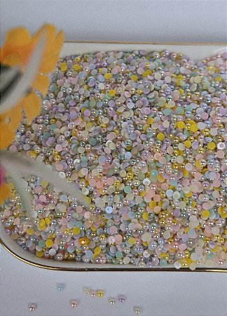 Meia pérola irizada 3mm (15g)