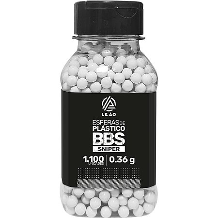 Esfera BBs Airsoft 0.36g 6mm SNIPER 1100Un. - Leão