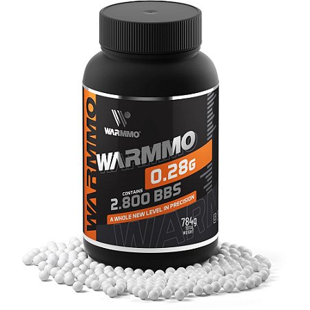Esfera BBs Airsoft 0.28g 2800un - Warmmo