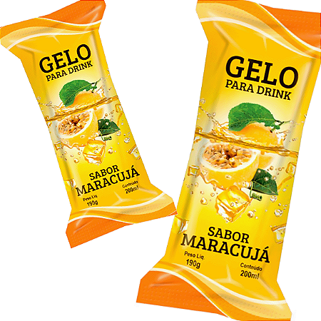 Saco BOPP Perolizado 9,5x21 - GELO MARACUJÁ - 04 Pct (800  Unid.)