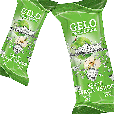 Saco BOPP Perolizado 9,5x21 - GELO MAÇA VERDE - 01 Pct (200 Unid.)