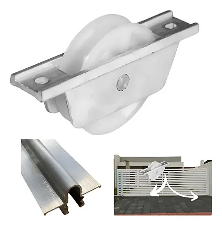 Roldana Nylon 70mm Alumínio Para Portão Correr