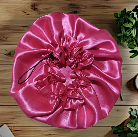 Touca de Cetim | Rosa Pink