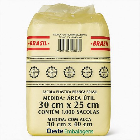 SACOLA BRASIL 30X40 C/1.000