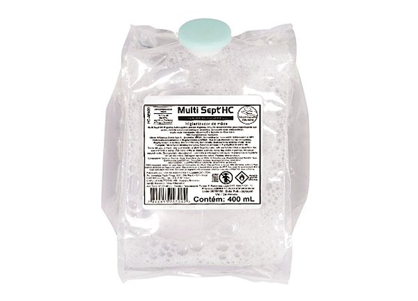 MULTISEPT ALCOOL ESPUMA REFIL 400ML (1X6) HC-PAE400