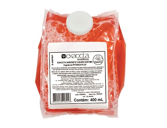 SABONETE ESPUMA REFIL PITANGA 400ML (1X6) E-P400PIEP