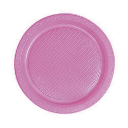 PRATO PLAST. ROSA 15CM REGINA  C/ 10 UNI (20X10)