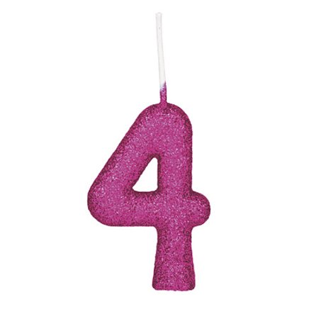 VELA CINTILANTE GLITER PINK N° 4 (1X10)