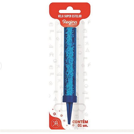 VELA SUPER ESTELAR AZUL 1 UNI (1X10)