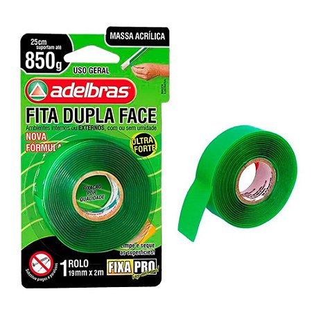 FITA DUPLA FACE  MASSA ADESIVA 12MM X 2M (1X30)