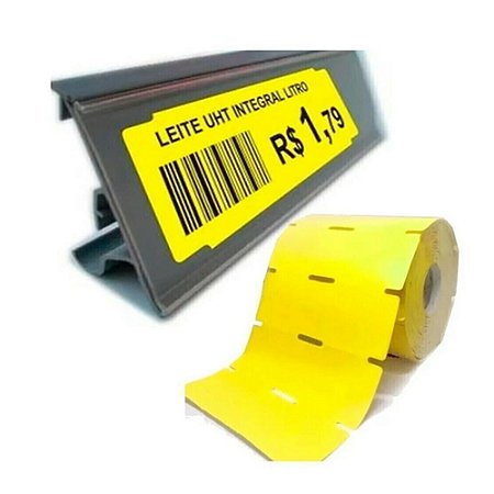 TAG GONDOLA AMARELO 100X30 C/ 30M (CX C/ 12)