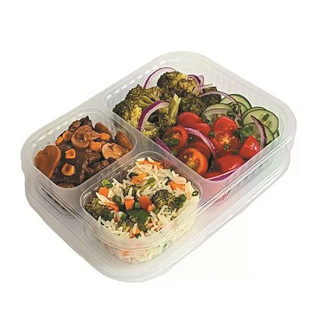 BANDEJA RETANGULAR C/ DIVISORIA RIOPLASTIC 900ML C/ 12 UNI (15X12)