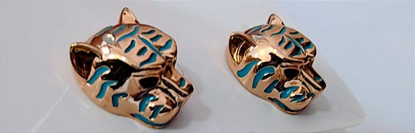 Brinco onça dourado