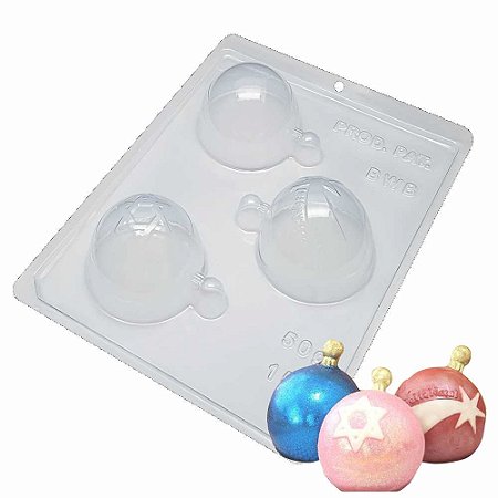 Forma Chocolate Bola Enfeite Natal Silicone Ref 155 - 2 unid