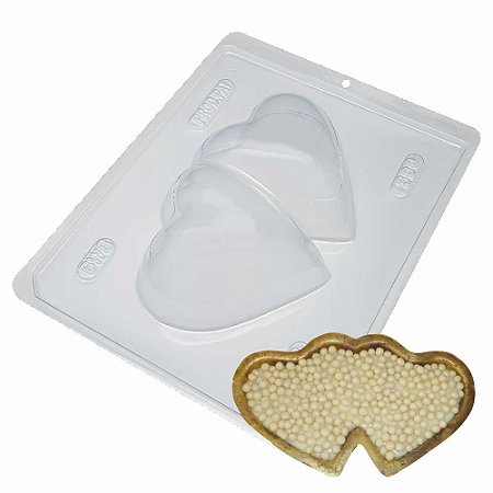 Forma Chocolate Coração Apaixonado 250g com Silicone - 2 und