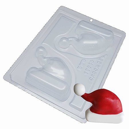 Forma Chocolate Gorro Papai Noel com Silicone 10049 - 2 unid