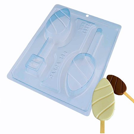 Forma Chocolate Paleta Ovo de Páscoa Silicone 10228 - 2 unid