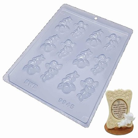 Forma Chocolate Simples Anjos Ref. 9945 - Pacote 5 formas