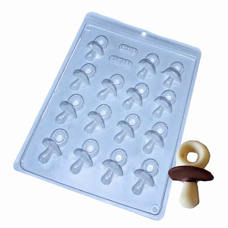 Forma Chocolate Simples Chupetinha Ref 319 - Pacote 5 formas