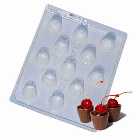 Forma Chocolate Simples Copinho de Licor Ref  9332 - 5 unid
