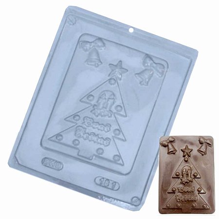 Forma Chocolate Simples Placa Árvore de Natal 181 - 5 formas
