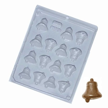 Forma Chocolate Simples Sino de Natal P 163 - Pct 5 unid