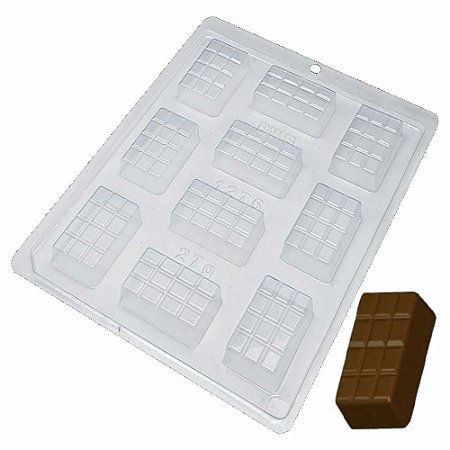 Forma Chocolate Simples Tablete 12 Gomos Ref 1275 - 5 formas
