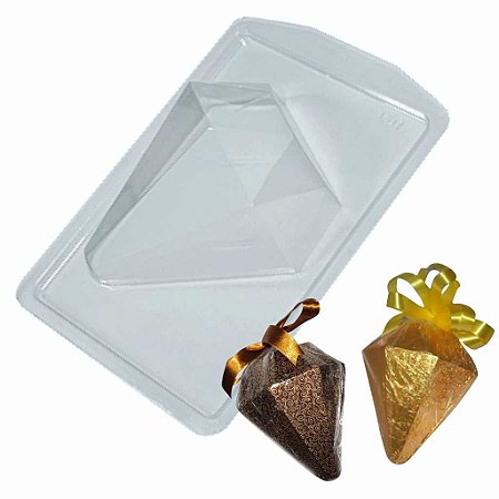 Forma Diamante de Chocolate 500g Ref FP169 Silicone - 2 unid