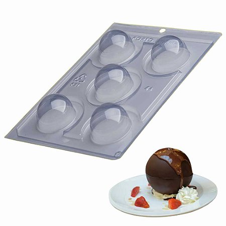 Forma Chocolate Esfera com Silicone Ref. 46 - 2 unid