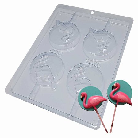 Forma Pirulito de Chocolate Flamingo Ref. 9694 - 5 formas