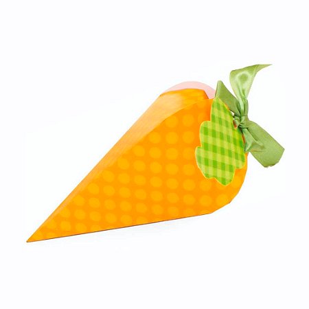 Caixa Cone Cenoura Páscoa Estilo M - Pacote 10 unid