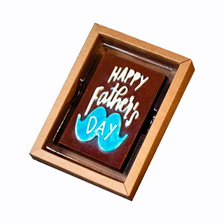 Caixa p/ Chocolate Tablete com Berço de Acetato Kraft - 5 cx