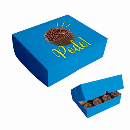 Caixa p/ 6 Doces Bombons Brigadeiro Pode - Pct 6 cxs