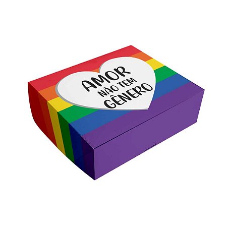 Caixa p/ 6 Doces Brigadeiros Amor Não Tem Gênero - Pct 6 cxs