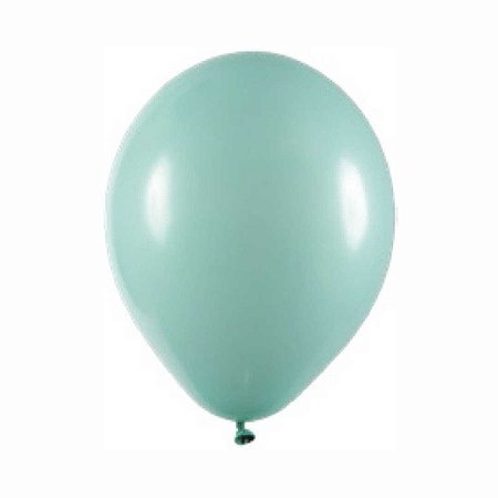 Balão Perolizado 9" Candy Verde Água Happy Day - Pct 25 unid