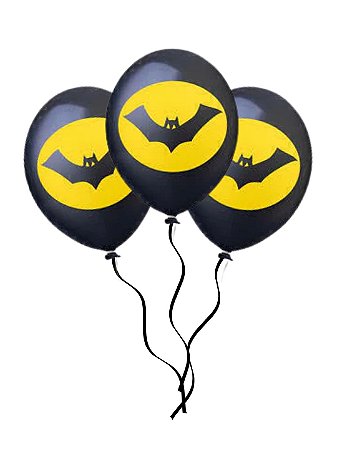 Balão Temático nº 11 Morcegos Batman Halloween - Pct 25 unid