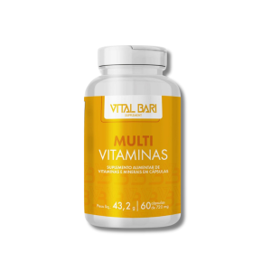 Vital Bari Multivitaminas - Suplemento Alimentar de Vitaminas e Minerais em Cápsulas (60 cápsulas - 43,2g)