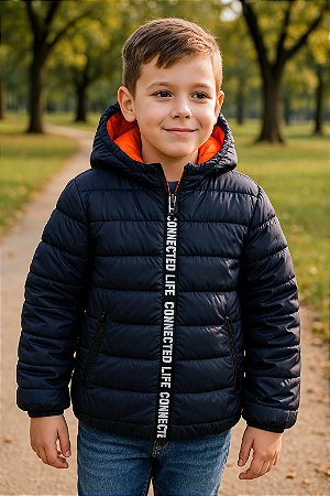 Jaqueta puffer infantil menino