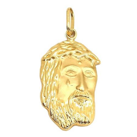 Pingente em Ouro 18K Face de Cristo