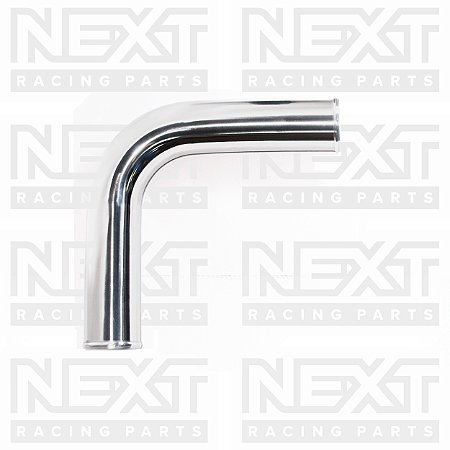 Tubo 90º em Alumínio Polido 3 1/4" - 82.5 mm