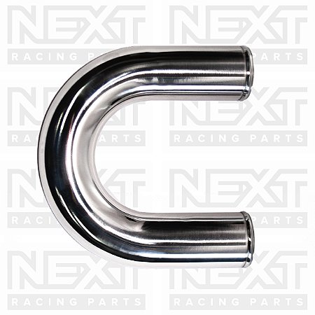 Tubo 180º em Alumínio Polido 3 1/4" - 82.5 mm