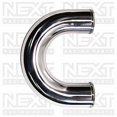 Tubo 180º em Alumínio Polido 4" - 101.6 mm