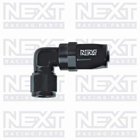 Conexão Curta Fêmea 90º para Mangueira de Borracha tipo Aeroquip AN6