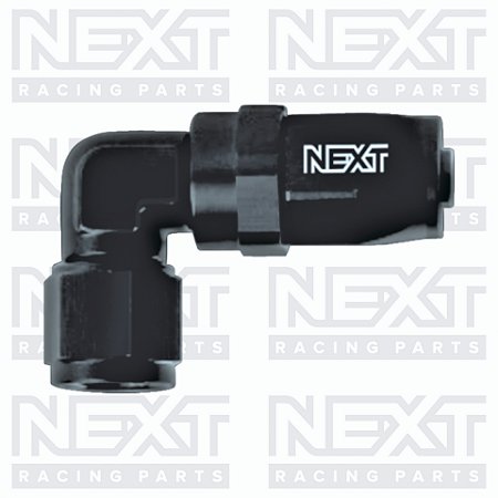 Conexão Curta Fêmea 90º para Mangueira de Borracha tipo Aeroquip AN12