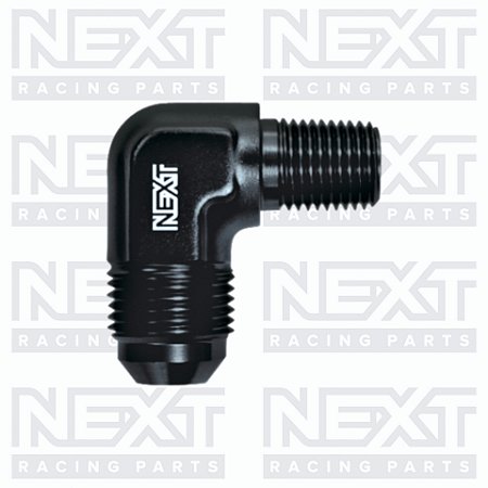 Adaptador 90º Macho NPT 1/4" para Macho Cônico AN6