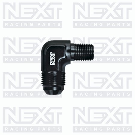 Adaptador 90º Macho 1/8" NPT para Macho Cônico AN3