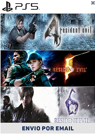 Pacote Triplo Resident Evil PS5 midia digital